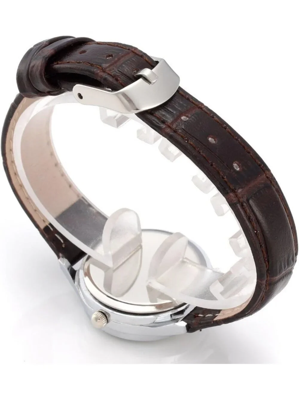 Women's Brown Analog Quartz Leather Roman Numerals Casual Classic Wrist Watch